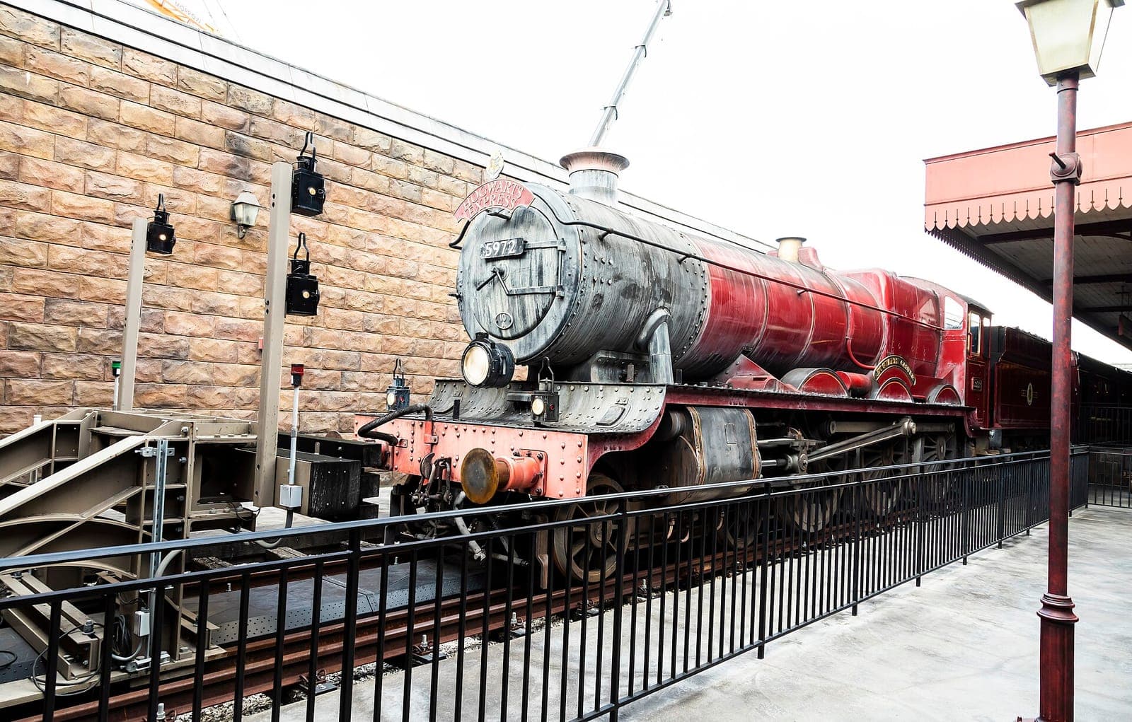 The Hogwarts Express locomotive in Hogsmeade at Islands of Adventure